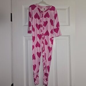 2T Bums & Roses Perfectly Pink Convertible Heart One Piece